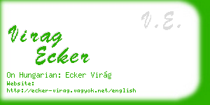 virag ecker business card